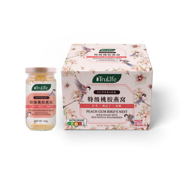 Bundle of 2] TruLife Superior Peach Gum Bird's Nest 160g x 6s x 2