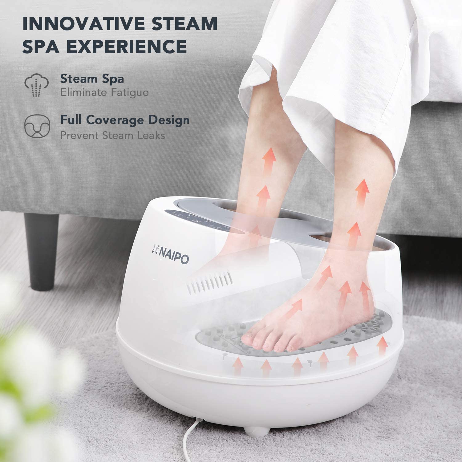 HEALTH+ Naipo Steam Foot Massager FREE Aroma Pack JML Singapore