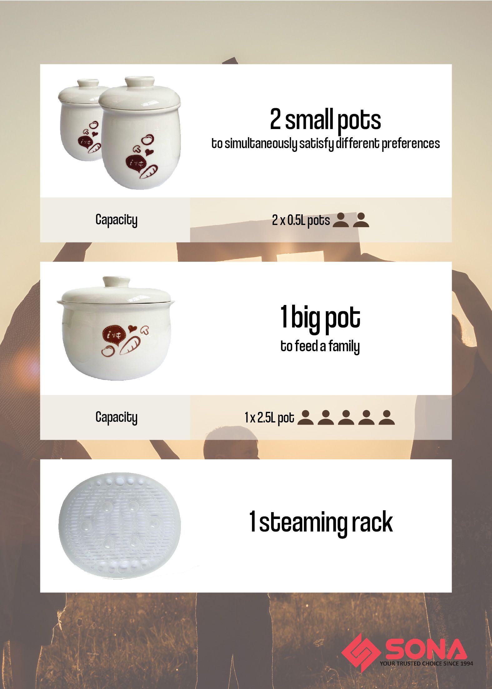 SONA Digital Double Boiler JML Singapore Everyday Easier