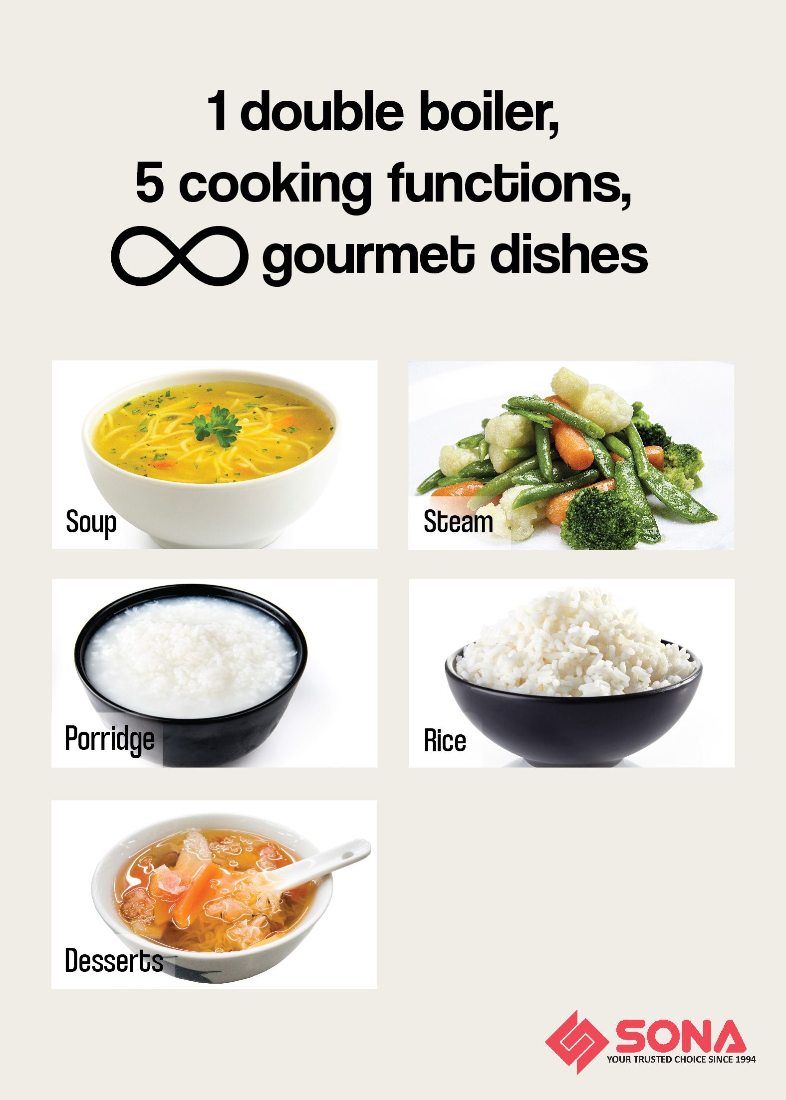 SONA Digital Double Boiler JML Singapore Everyday Easier