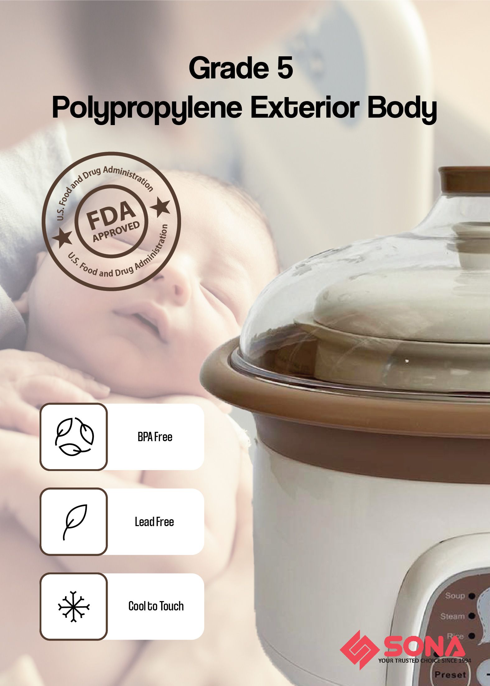 SONA Digital Double Boiler JML Singapore Everyday Easier