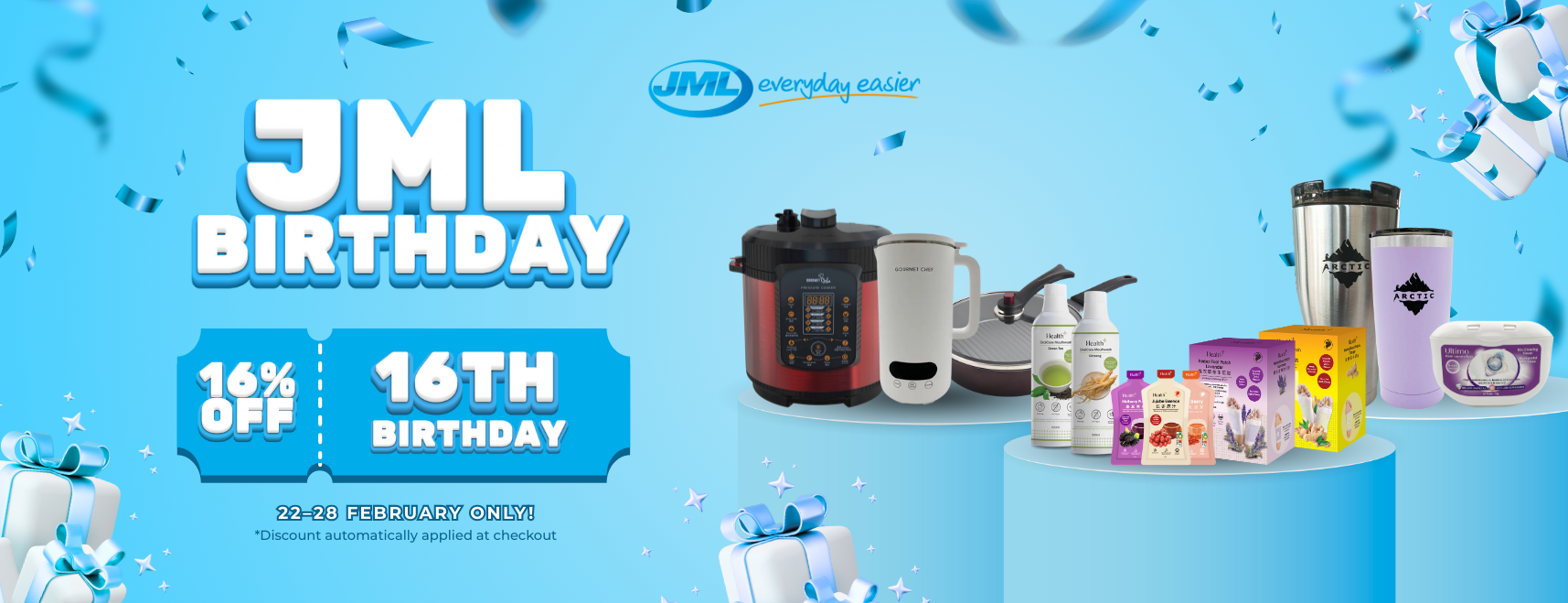 Jml   16th birthday discount web banner